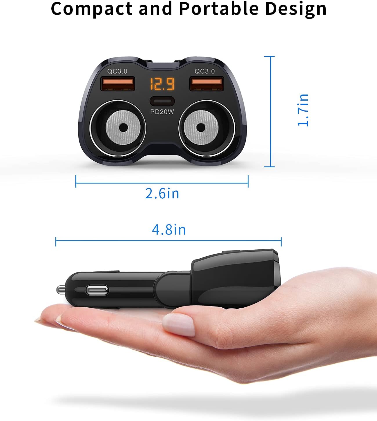 Thumbnail 3 de SUPERONE 180W Cigarette Lighter Splitter