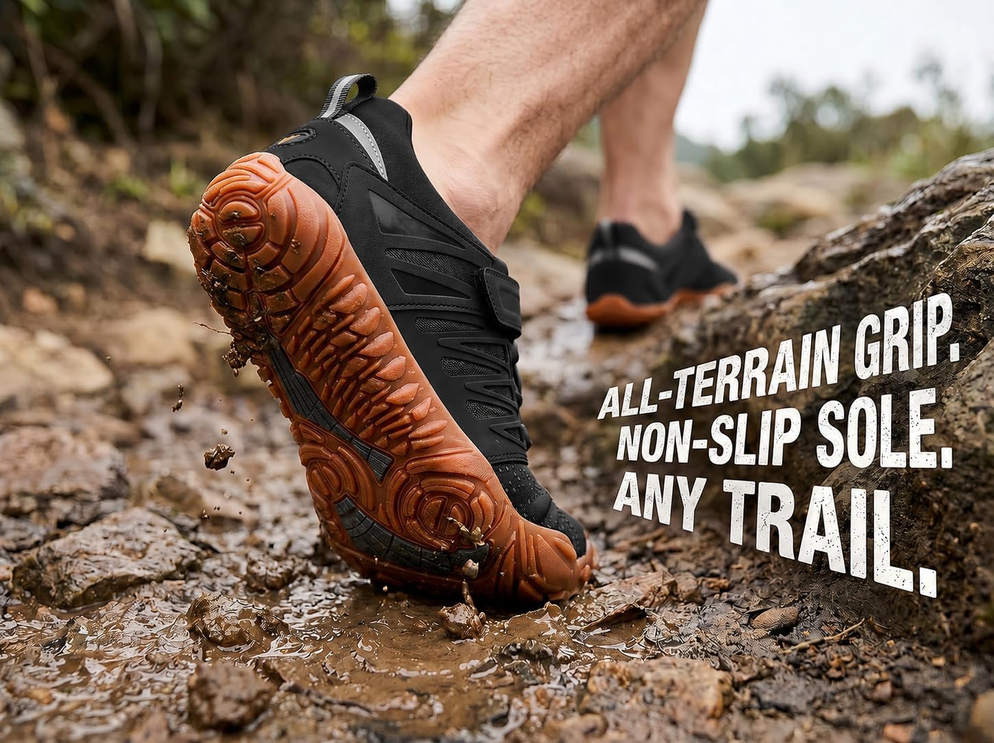 Detalle 2 de WHITIN Men’s Minimalist Trail Runner with Wide Toe Box (Barefoot-Inspired)