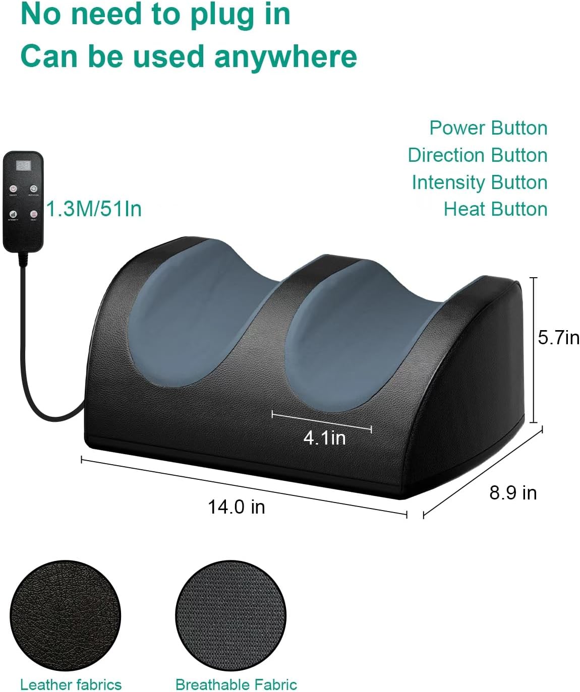 Thumbnail 4 de LAOBEN Shiatsu Foot Massager with Heating Function – Deep Tissue Kneading for Feet and Calves