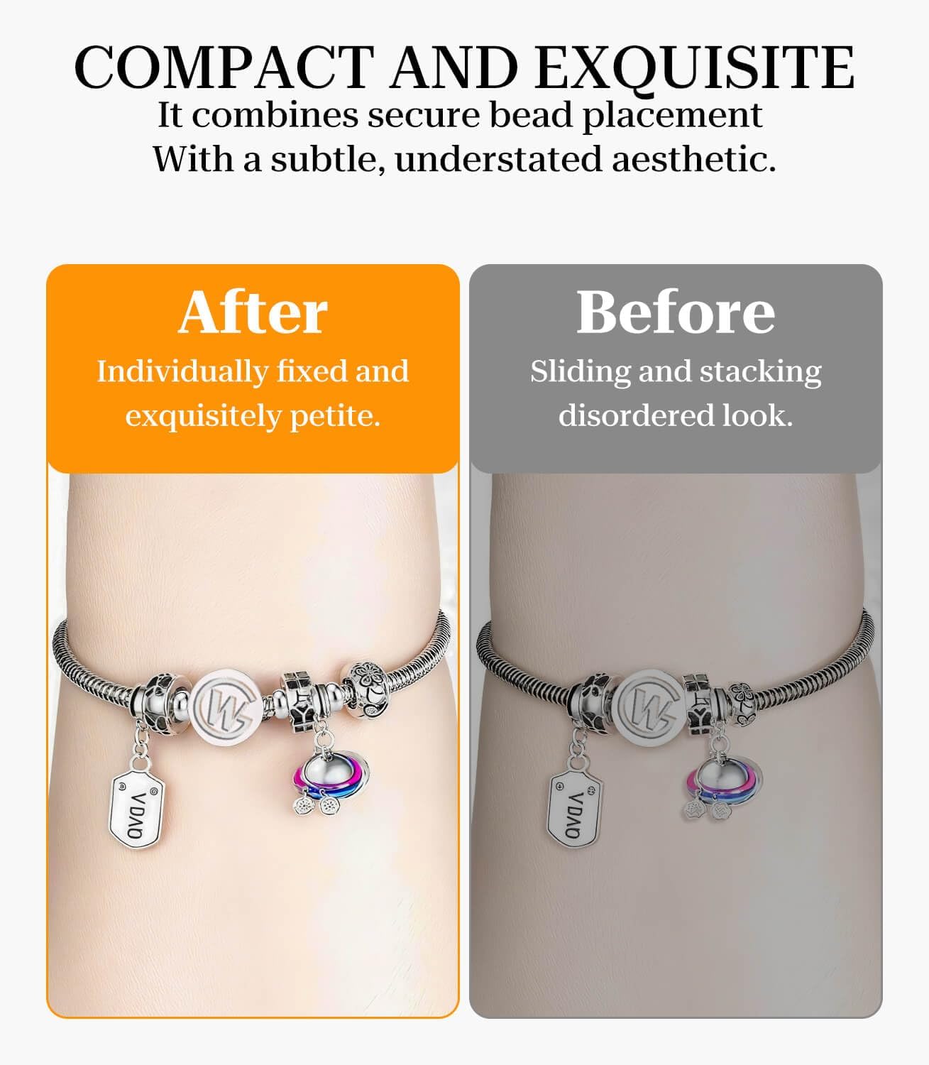 Thumbnail 4 de GW Charms Stopper 925 Sterling Silber – Stopper mit Silikonkern für Armbänder