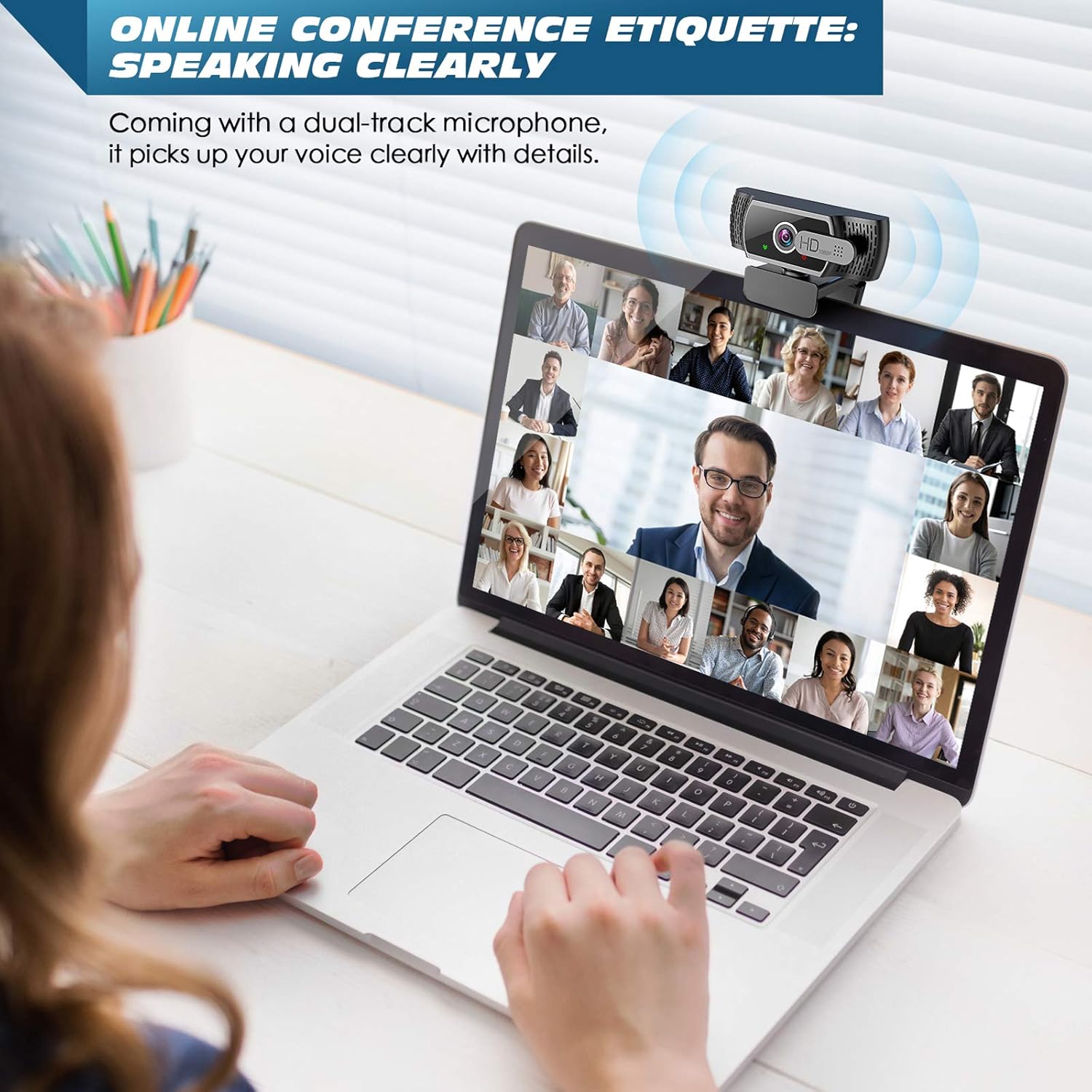 Detalle de YIMONA Webcam for PC 1080P webcam