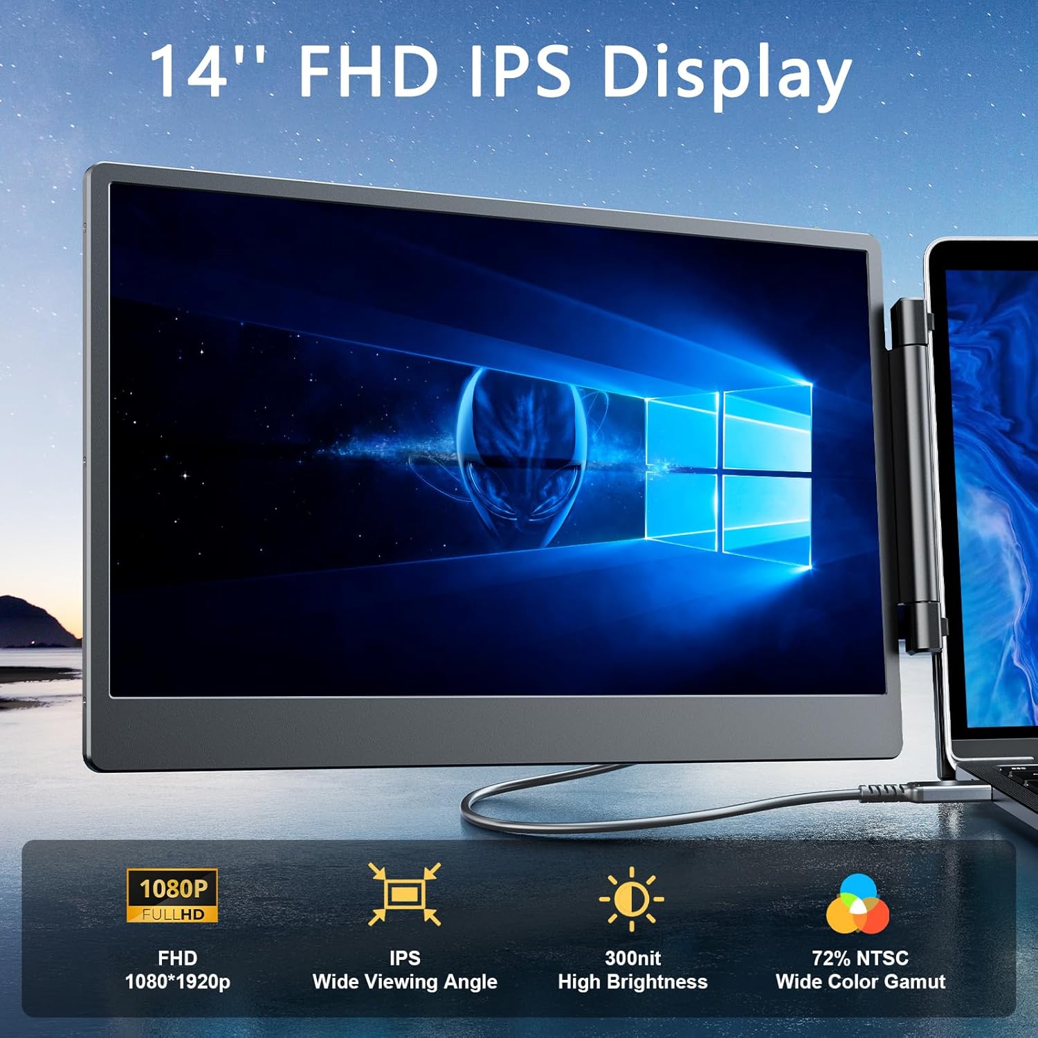 Detalle 2 de JEEJIA 14" Tragbarer Monitor
