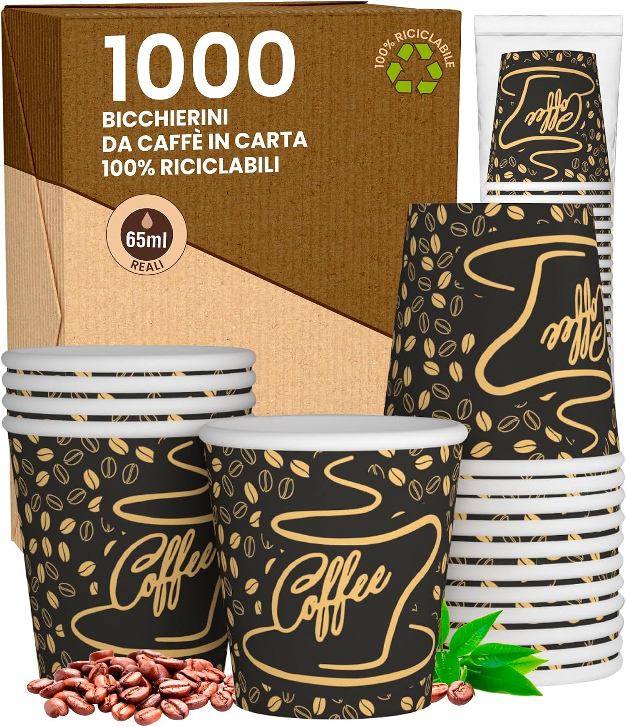 Detalle 2 de Eurocali 1000 bicchierini caffè 65 ml