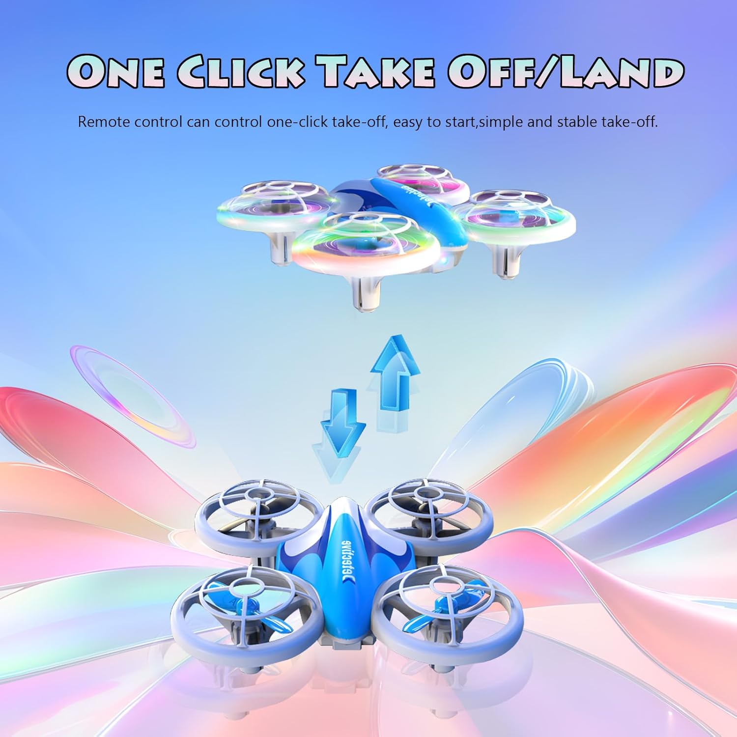 Detalle de Drone per Bambini: Mini Drone con 3 Batterie, Protezioni Elica e Luci LED