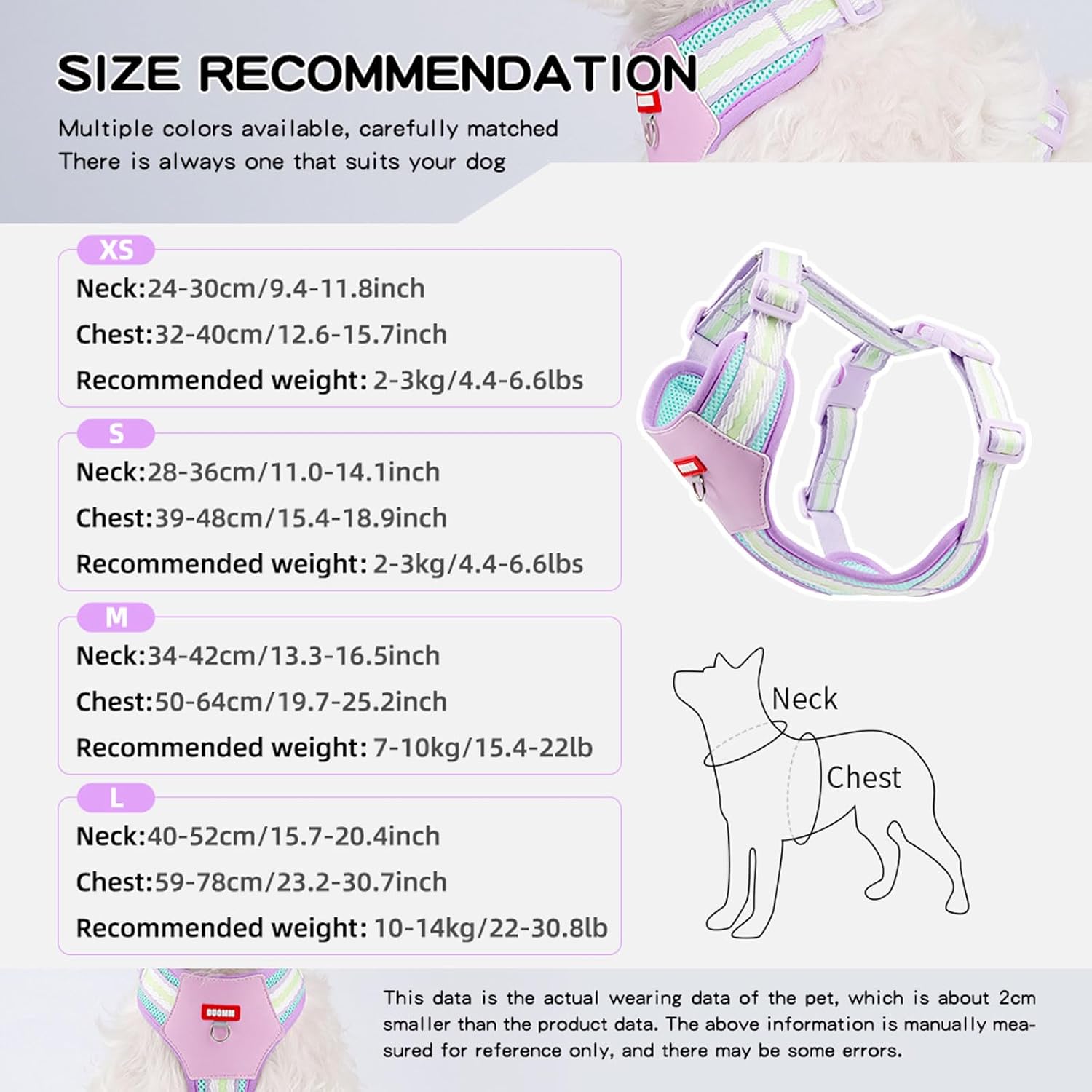 Thumbnail 5 de Anlitent No Pull Dog Harness 2–14kg