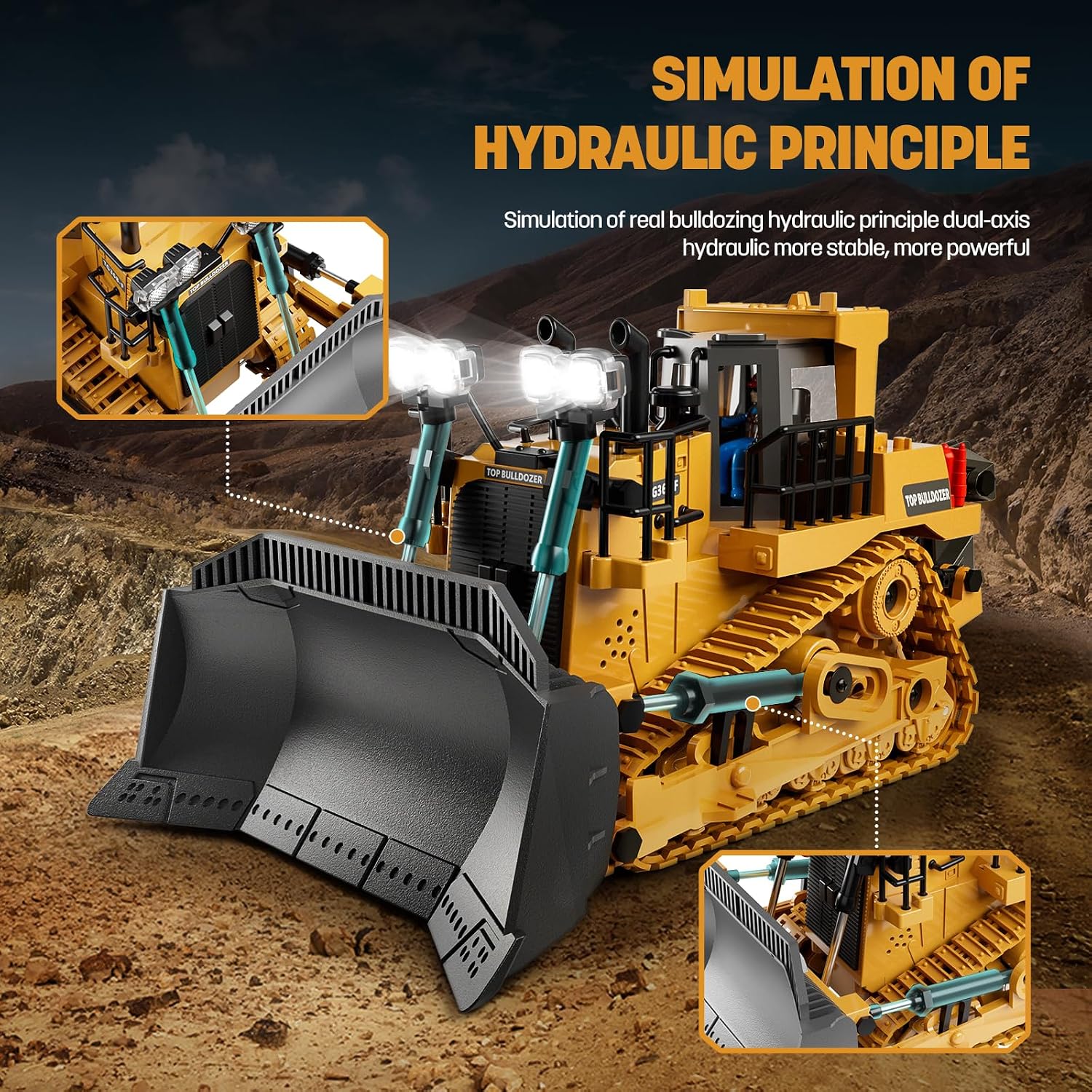 Thumbnail 4 de Metal Remote Control Excavator 9‑Channel Toy 🚜