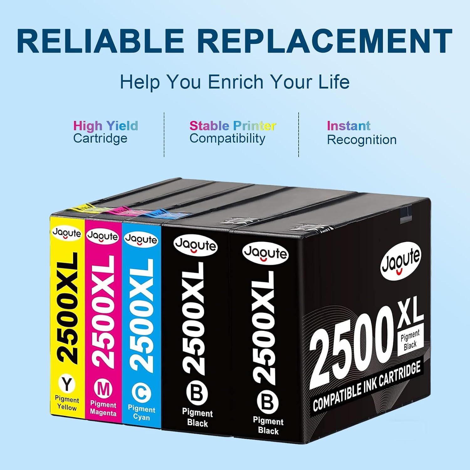 Detalle de Cartouches d'encre Canon 2500XL (5 Paquets) - Compatible Maxify MB5050/5150/5155/5350/5450 et iB-series