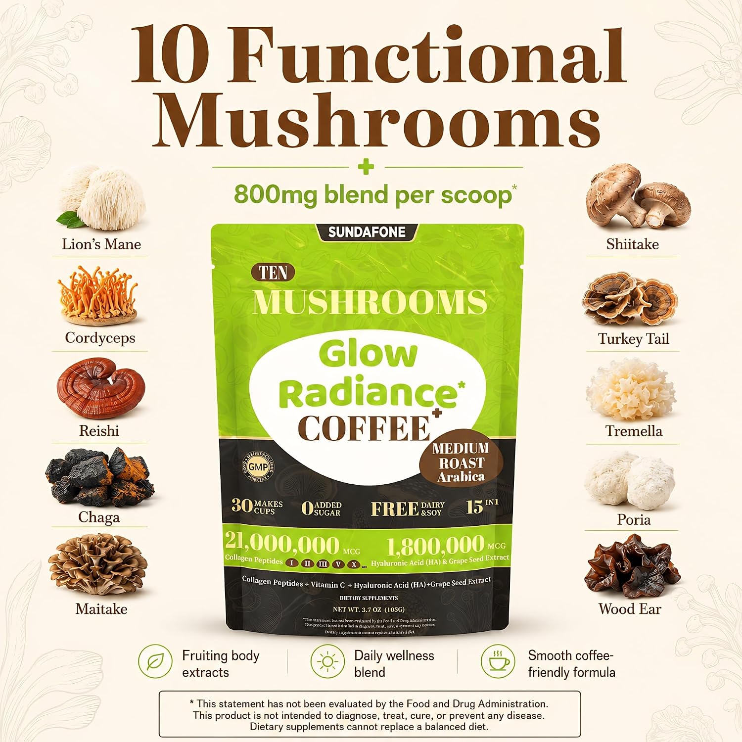 Detalle de SUNDAFONE Instant Coffee, 30 Servings