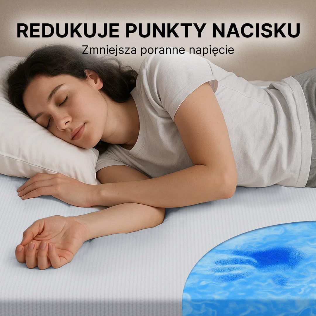 Detalle 2 de MKS Dream DREAM_TOPPER200_ – nakładka na materac 200 × 200 cm, 5 cm, H4