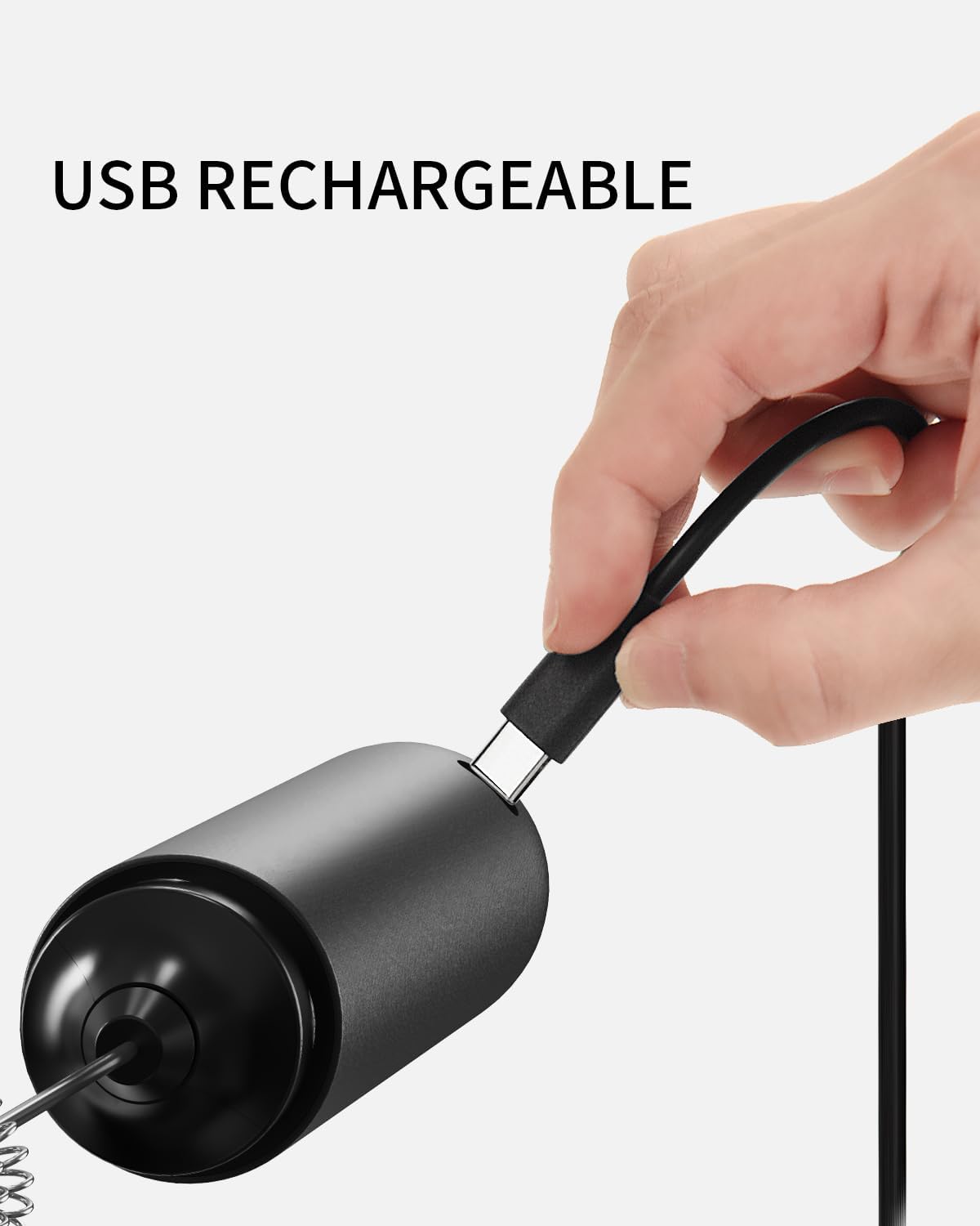 Detalle 2 de CIRCLE JOY Electric Milk Frother — Rechargeable Handheld 🥛