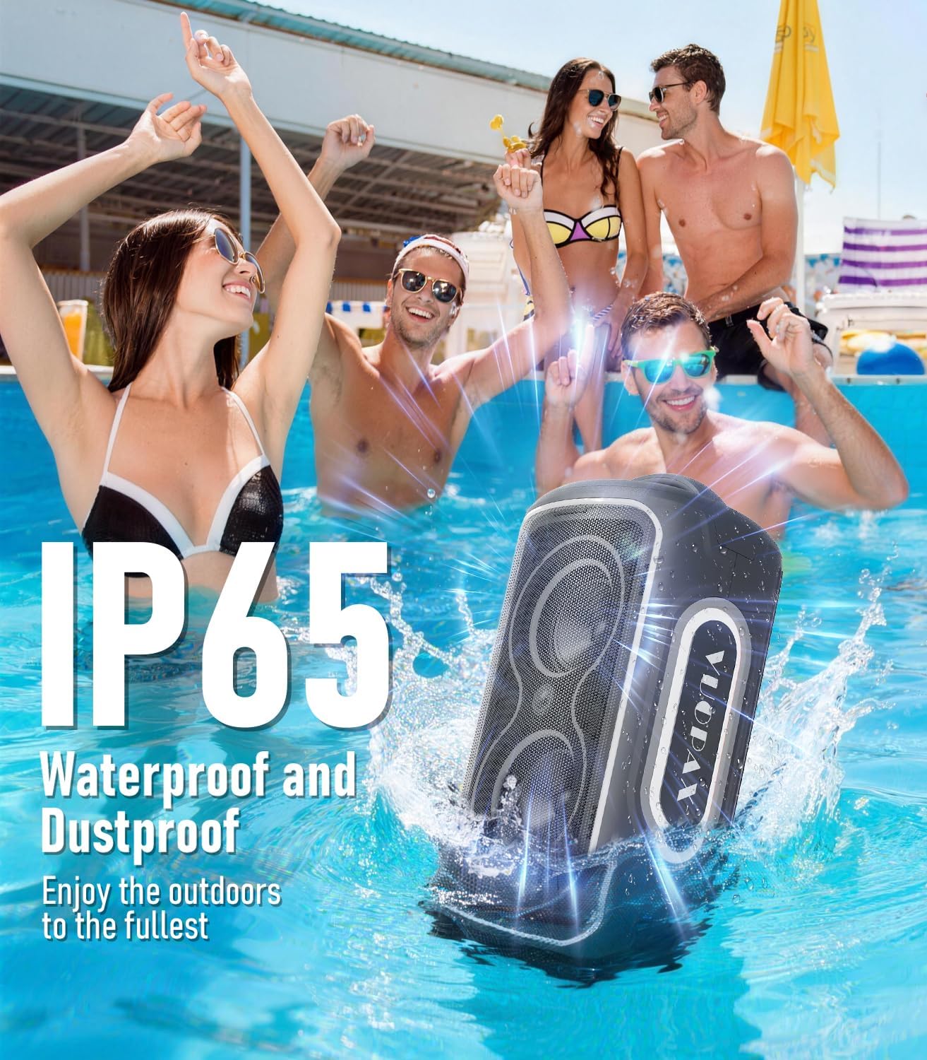 Thumbnail 2 de VUOPAX Bluetooth Lautsprecher Groß Party – 200W, IP65, 24h Akku, TWS, RGB-Lichtshow