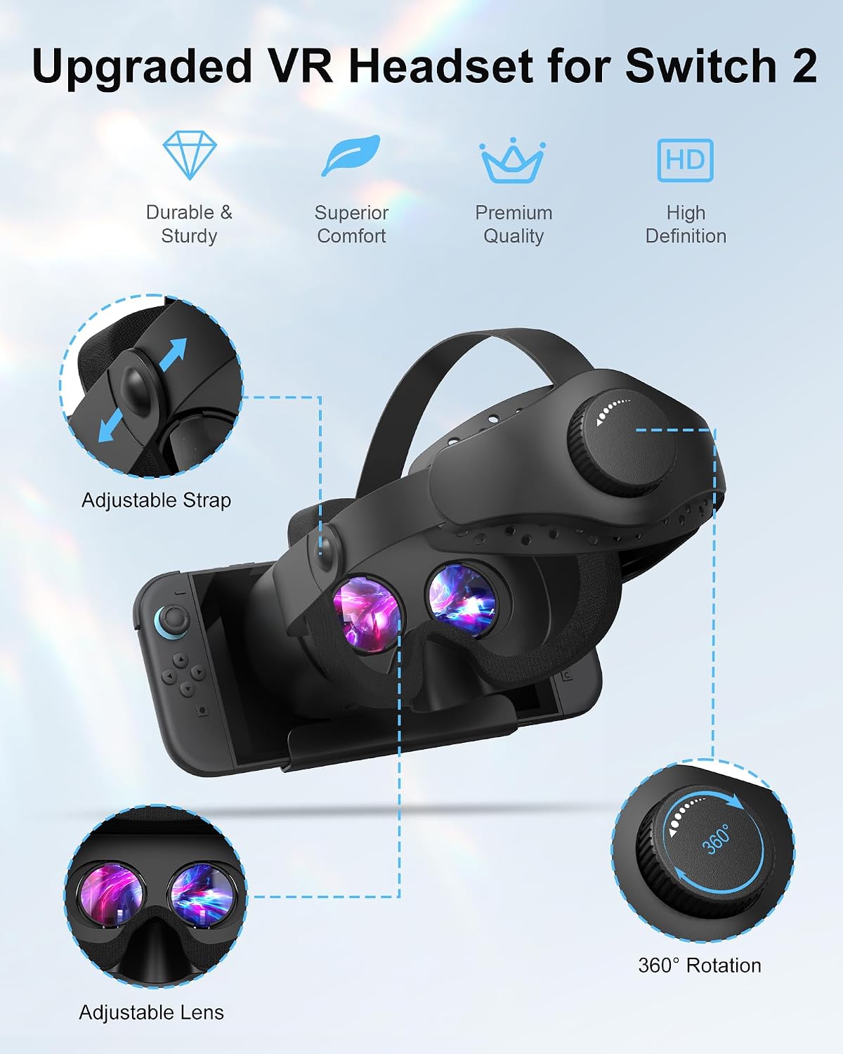 Detalle 2 de Nintendo Switch 2 VR Headset 2025 adjustable lenses