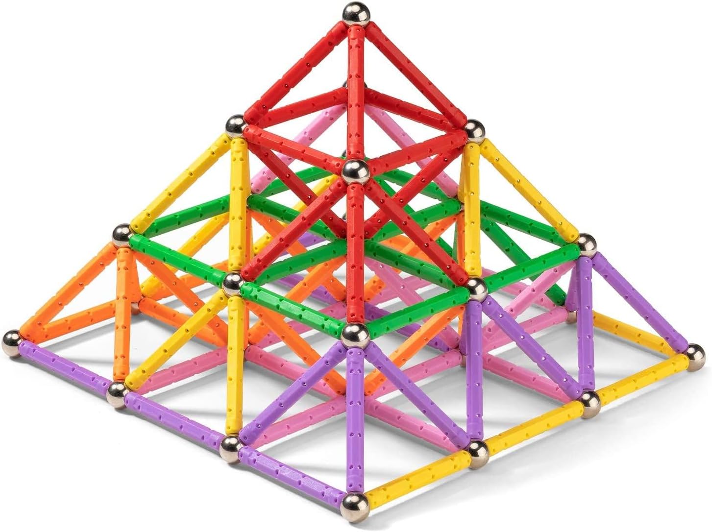 Thumbnail 6 de Beicarin 204-Piece Magnetic Building Blocks Set with Storage Bag (3D sticks + non-magnetic balls)