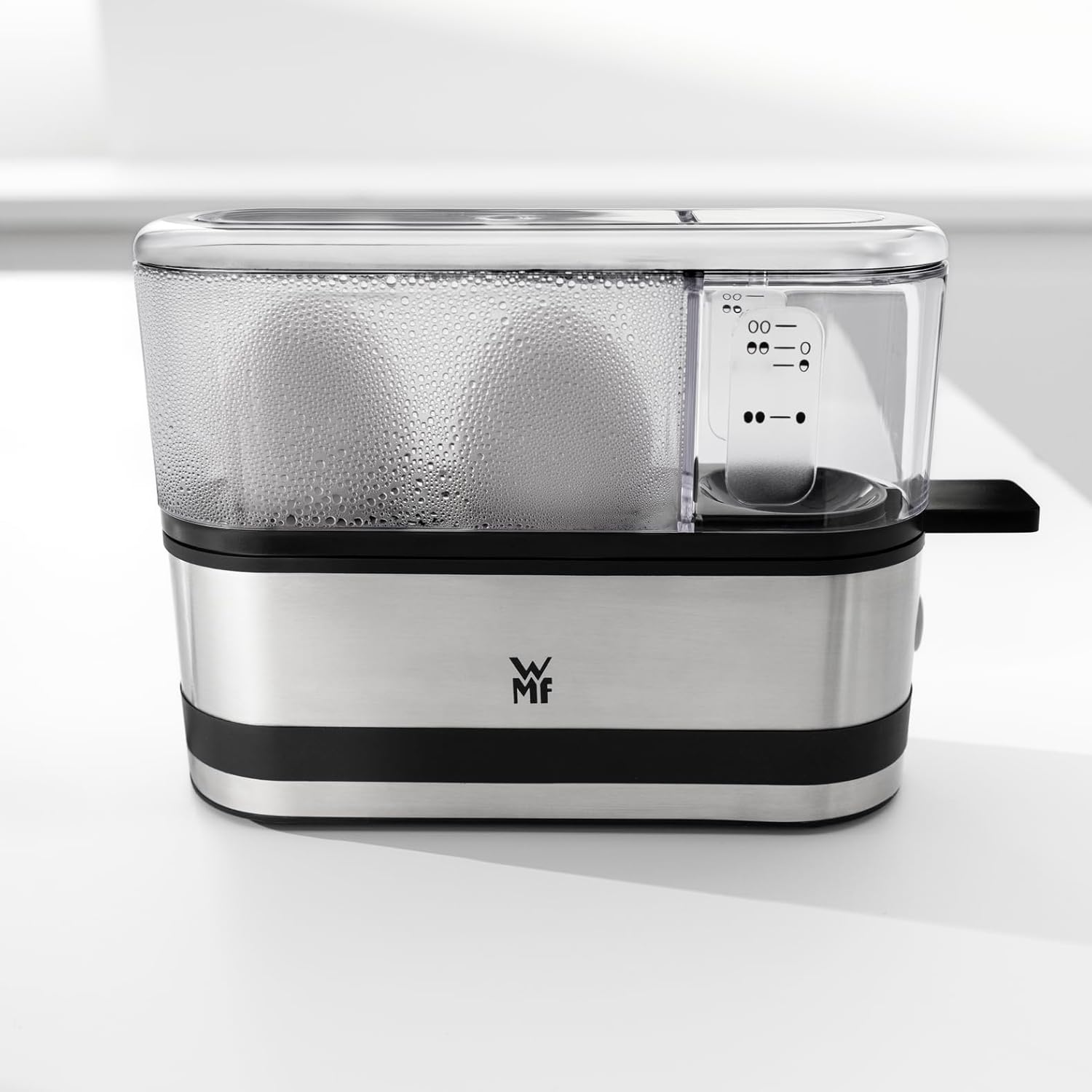 Thumbnail 2 de WMF Küchenminis Eierkocher aus Cromargan für 1–2 Eier (250 W) mit Wasser-Dosierer und Signalton