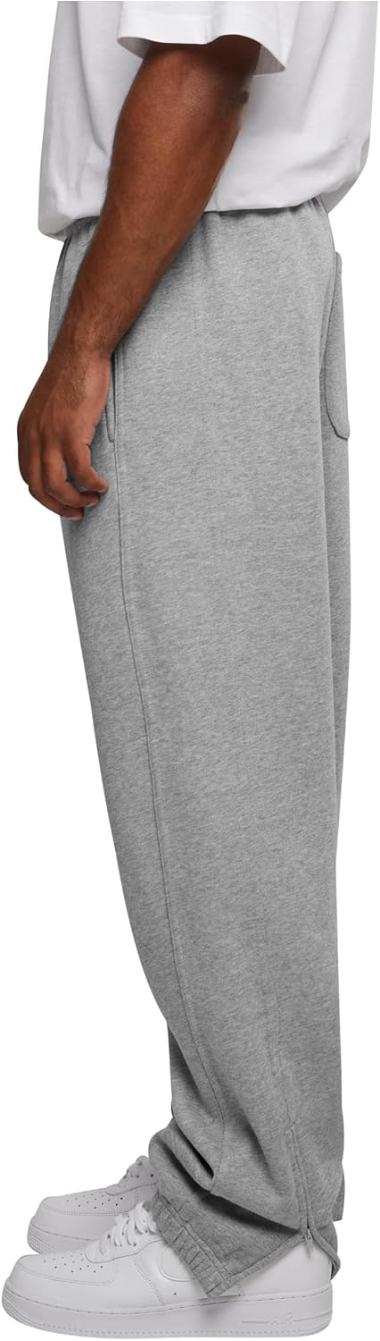 Detalle de Urban Classics Sweatpants för herr med borstad fleece och dragkedjor vid anklarna
