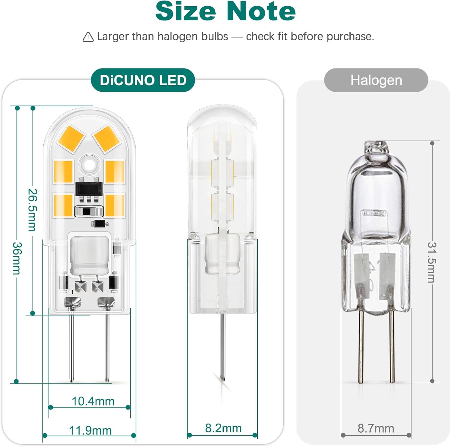 Thumbnail 2 de DiCUNO G4 LED Lampen 12V 3000K 1,5W 10er-Pack