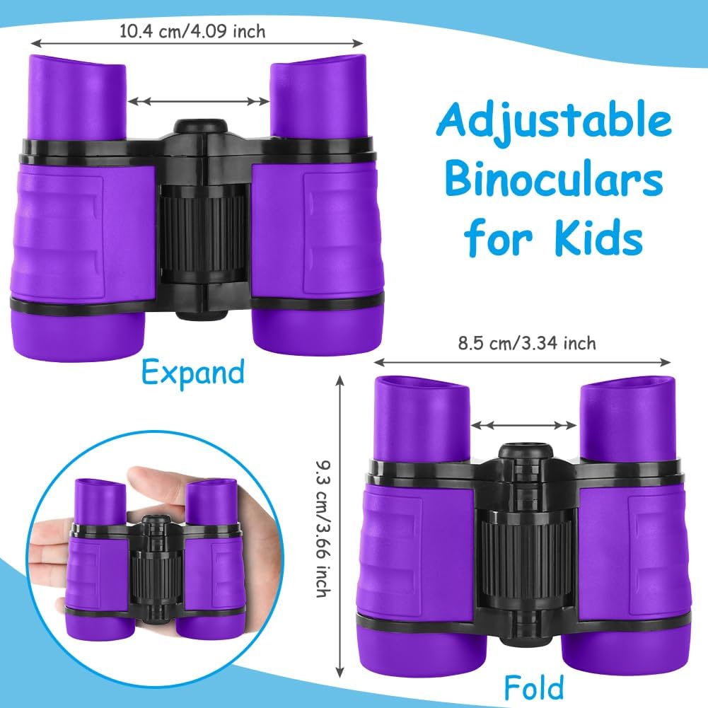 Detalle de OSDUE Binocoli per bambini 4x30 portatile e pieghevole: compatto per bird watching e outdoor