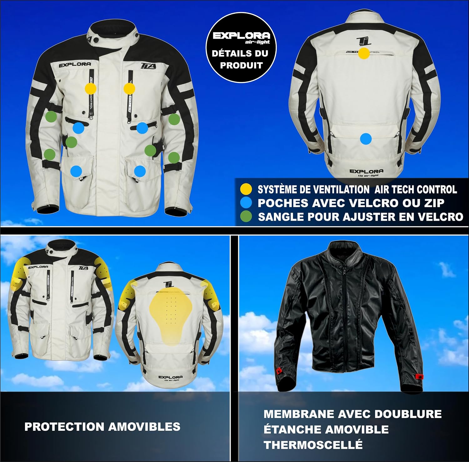 Thumbnail 3 de TLA Racing EXPLORA LIGHT – kurtka motocyklowa z ochraniaczami CE klasy A