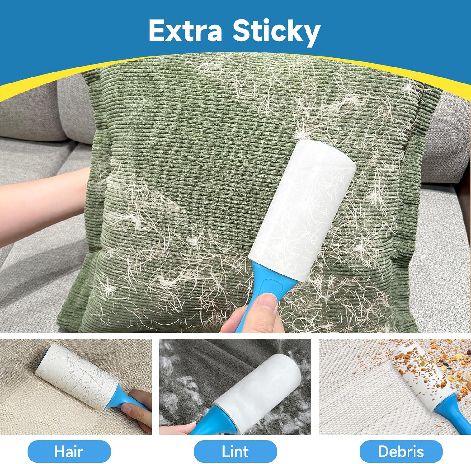 Detalle de Swihauk 600-Sheet Extra Sticky Lint Roller