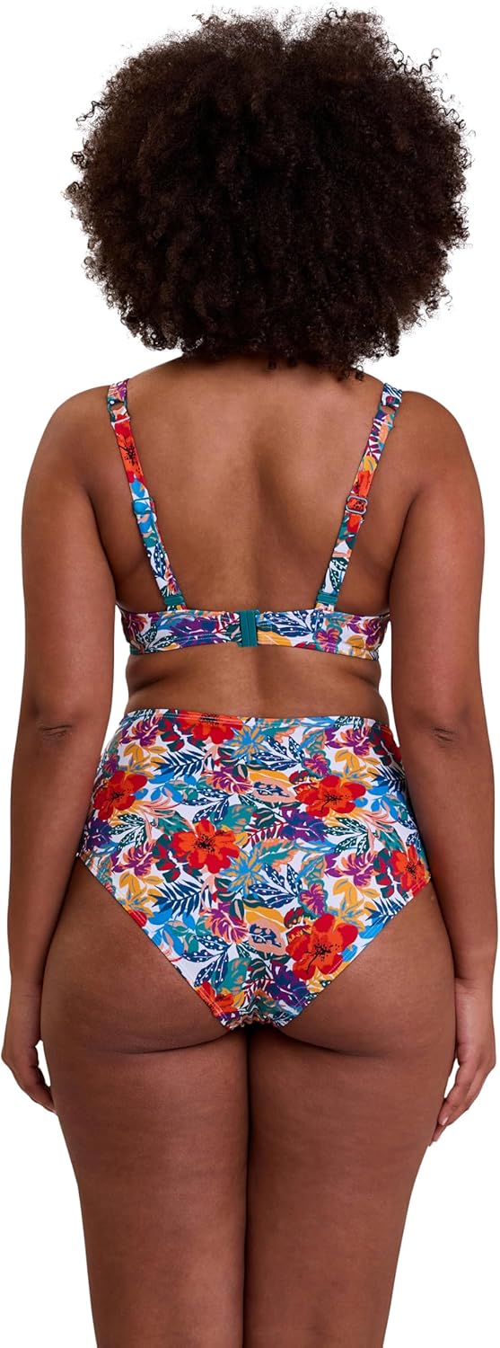 Thumbnail 4 de Sans Complexe - Haut de Maillot de Bain Plongeant avec Armatures en Curaçao Multicolore