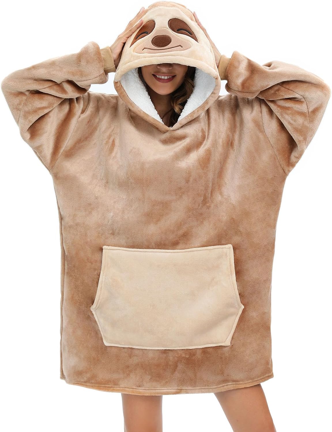 Detalle de LATH.PIN Panda Manta-sudadera unisex talla grande