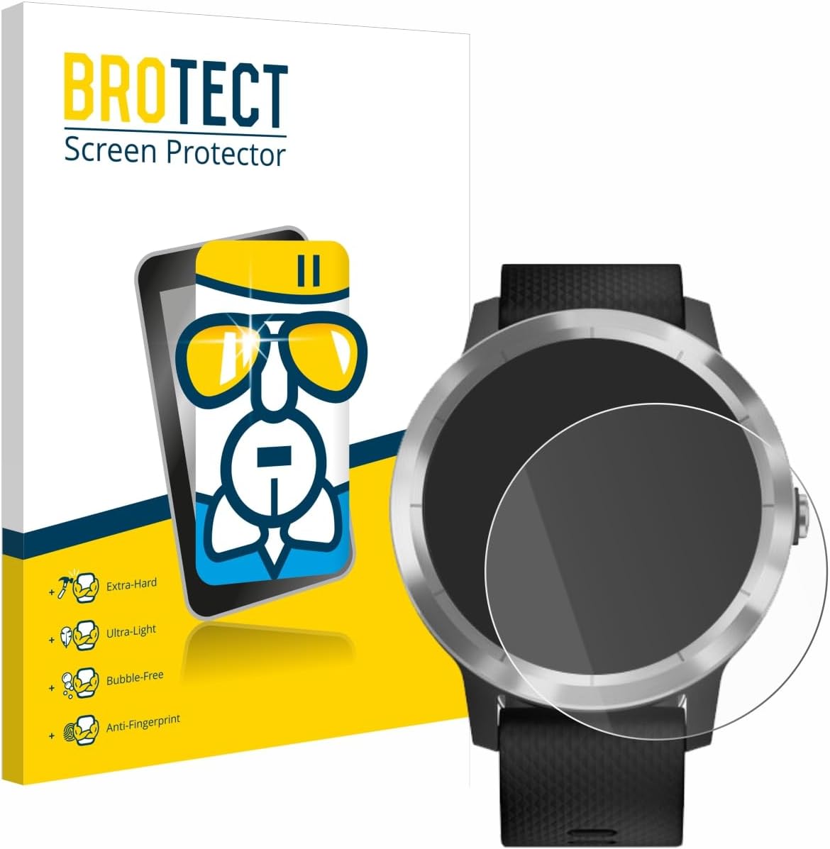 Thumbnail 6 de BROTECT AirGlass Hybrid-Glass Screen Protector for Garmin Vivoactive 3 / Forerunner 45 / Approach S40 (6 Pack)