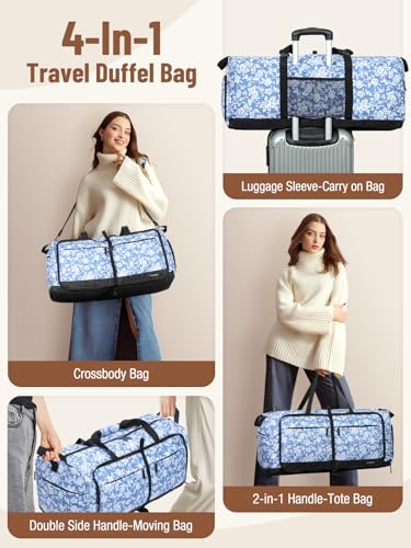 Thumbnail 4 de Lekesky Large Foldable Travel Duffel Bag 80L – Waterproof, with Shoes Compartment and Multiple Carry Options
