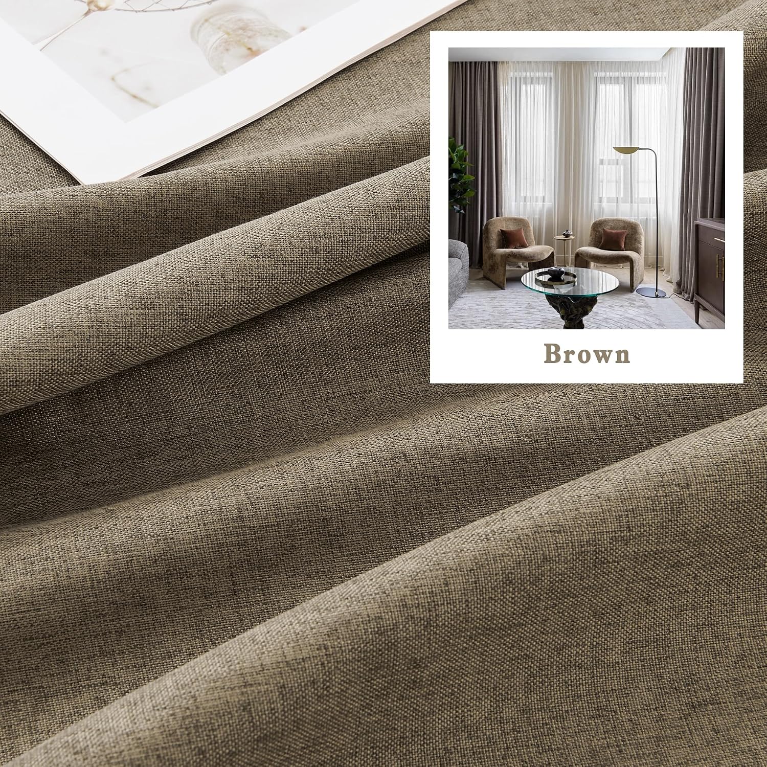 Detalle 2 de DUALIFE Blackout Curtains, 132-Inch