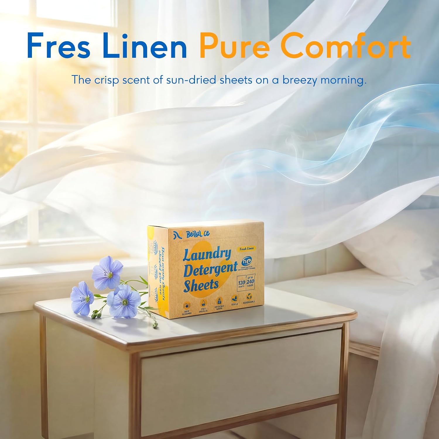 Thumbnail 6 de BellaLuce BLLC0001 Laundry Detergent Sheets, Fresh Linen, 240 Loads