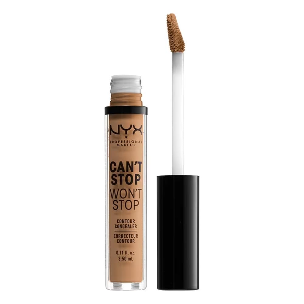 Detalle de NYX Professional Makeup Can't Stop Won't Stop Contour Concealer – wasserfester Abdeckstift, Neutral Buff 10.3 (3,5 ml)