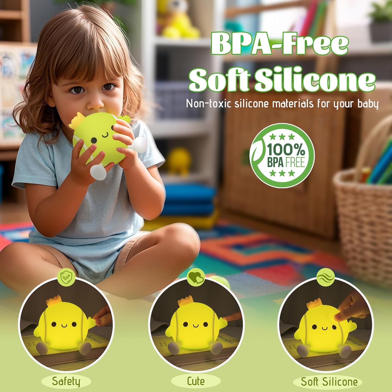 Detalle 2 de YuanDian Soft Glow Silicone Tennis Ball Night Light