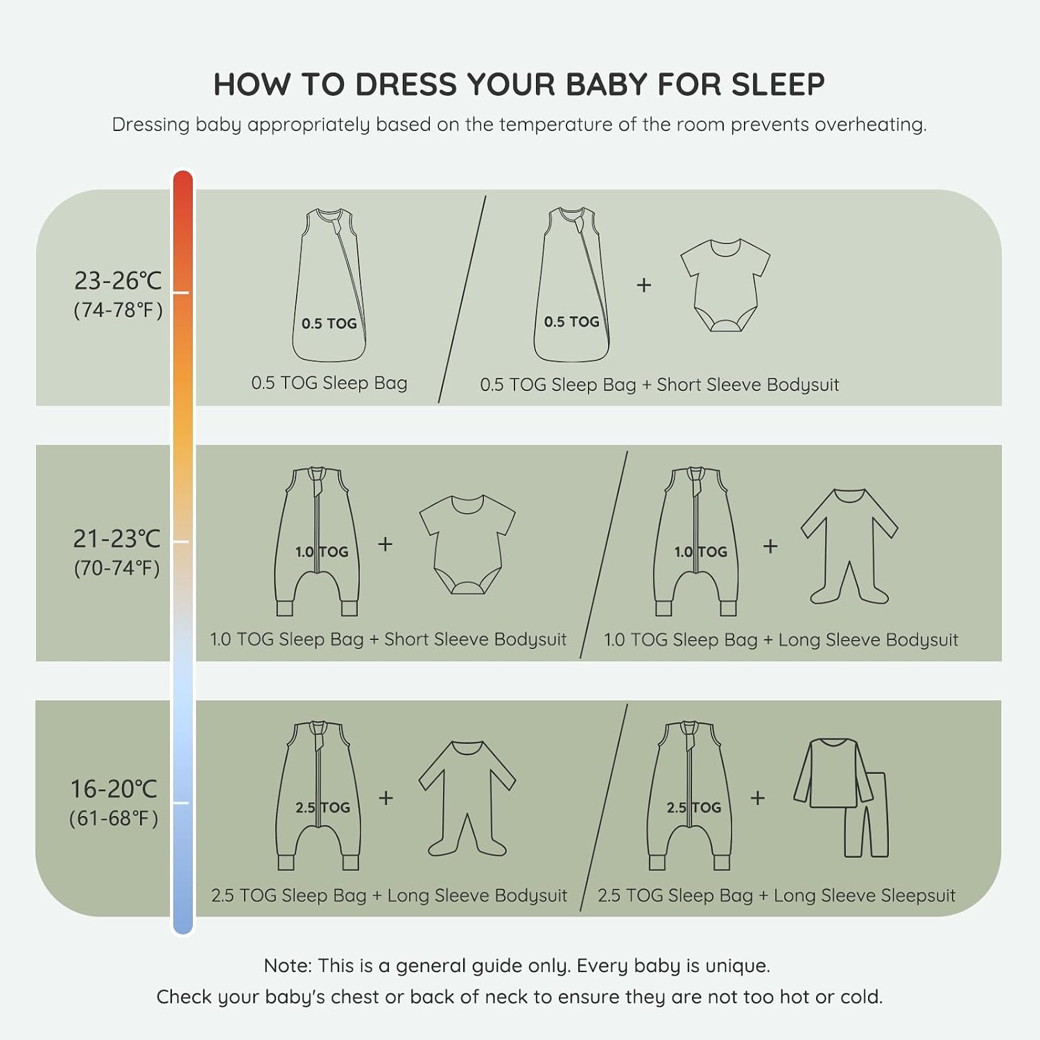 Thumbnail 3 de Mosebears 1.0 TOG Cotton Baby Sleeping Bag – Unisex Sleep Sack for 2–3 Years (85–100 cm)