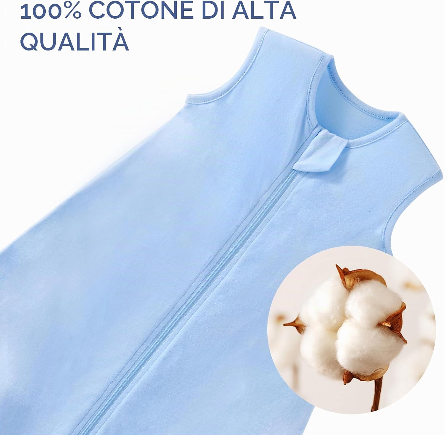 Detalle de Duomiaomiao Sacchi nanna Estivi 0.5 TOG – Sacco nanna in 100% cotone, confezione da 2 pezzi