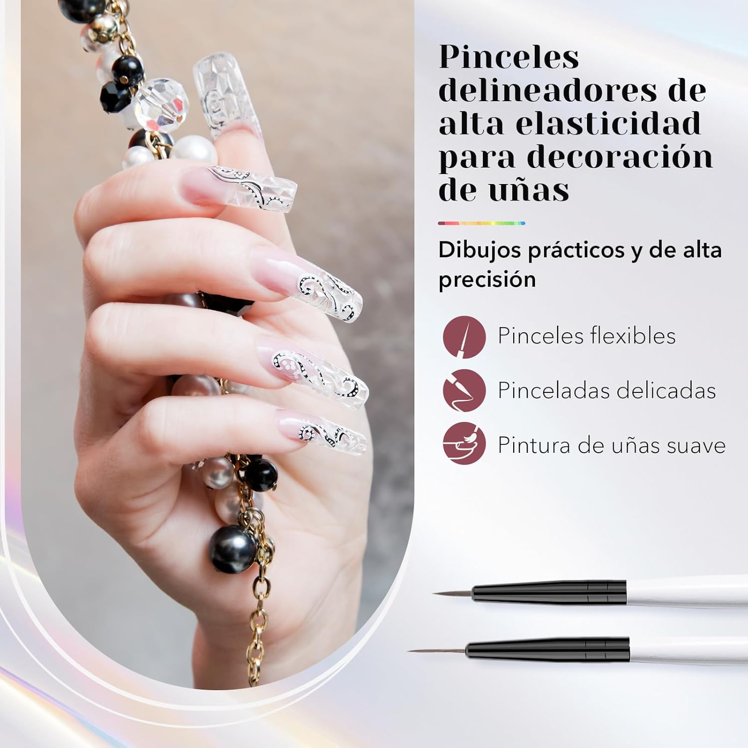 Thumbnail 3 de Aokitec - 8 Pinceles Multifuncionales para Decoración de Uñas 💅