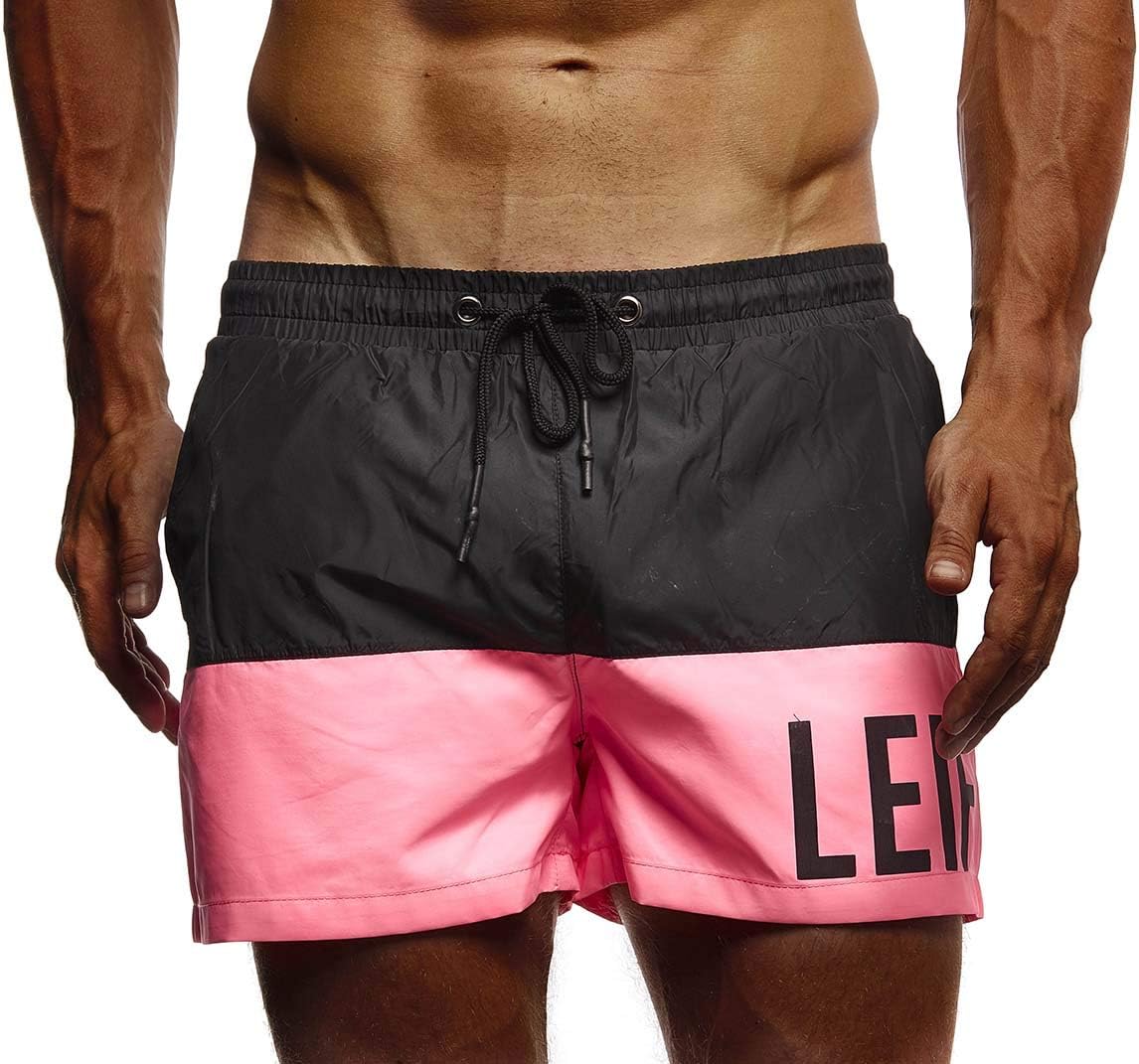 Thumbnail 1 de Leif Nelson Pantaloncini da bagno uomo LN-9240 Rosa Nera (Small)