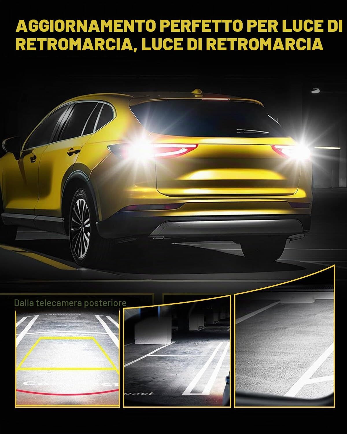 Detalle de KATUR Lampadina LED W16W 700% Luminosità con Ventola di Raffreddamento ad Alta Velocità – Set da 2