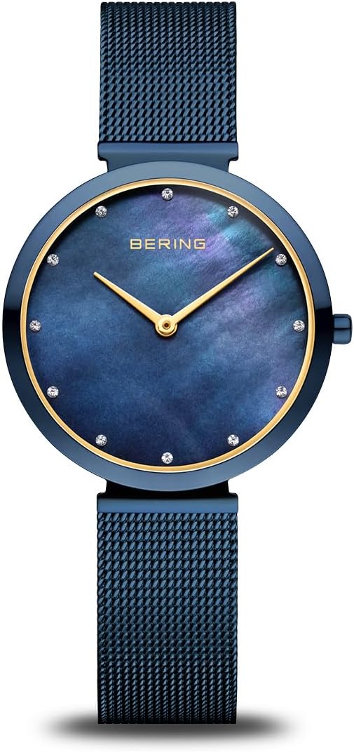 Thumbnail 6 de BERING 18132-Charity1 Montre à Quartz pour Femme – 32 mm, Boîtier bleu, Cadran bleu, Bracelet Milanais, Verre Saphir, 3 ATM