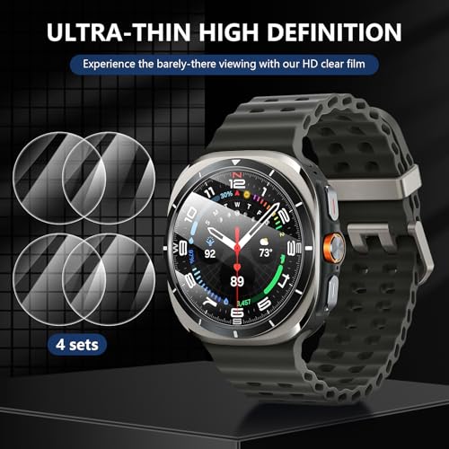 Thumbnail 6 de Diruite Schutzfolie 4-Stück für Samsung Galaxy Watch Ultra 47mm (2025/2024) – Vollständiger Displayschutz