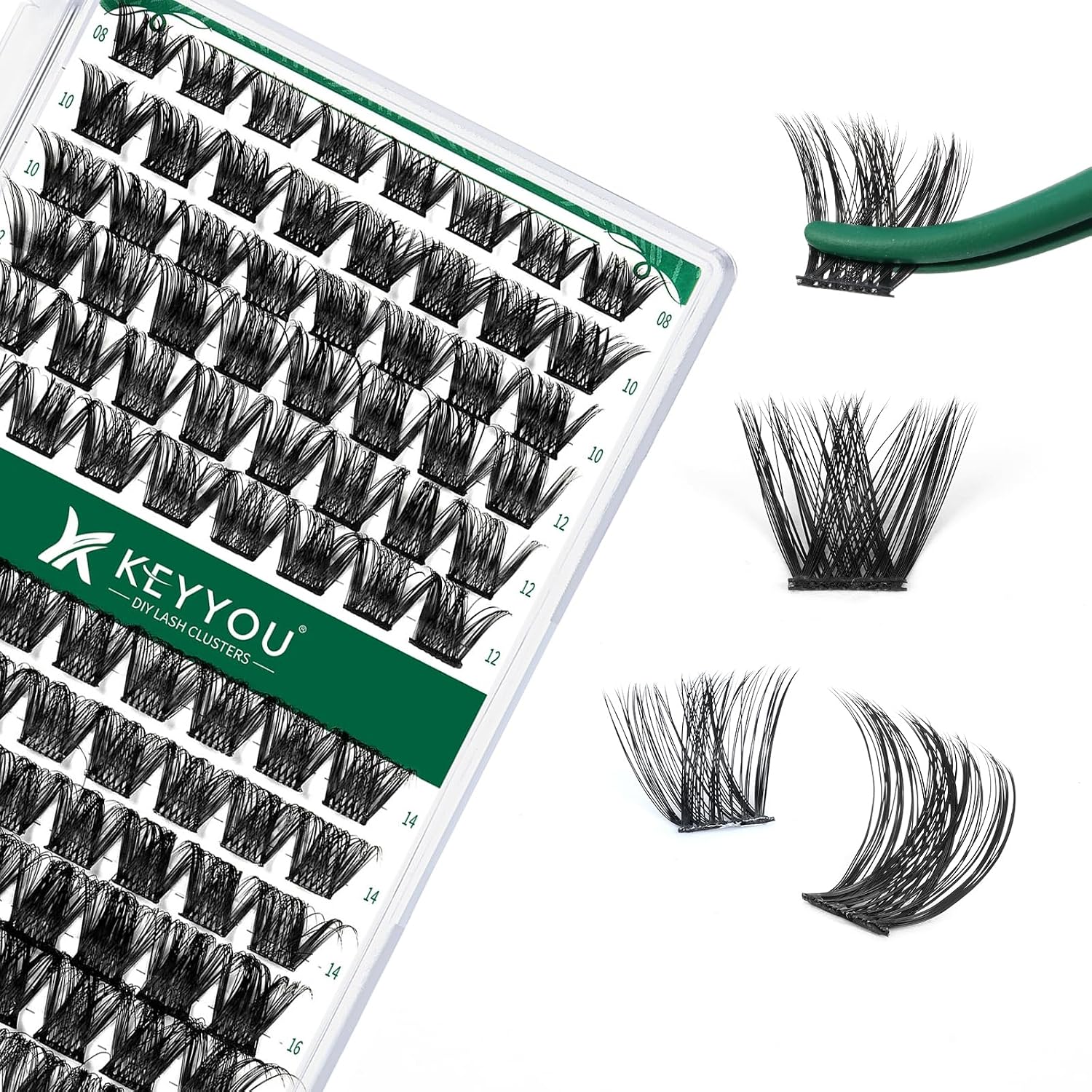 Detalle de KEYYOU Lash Clusters D Curl 96 pcs