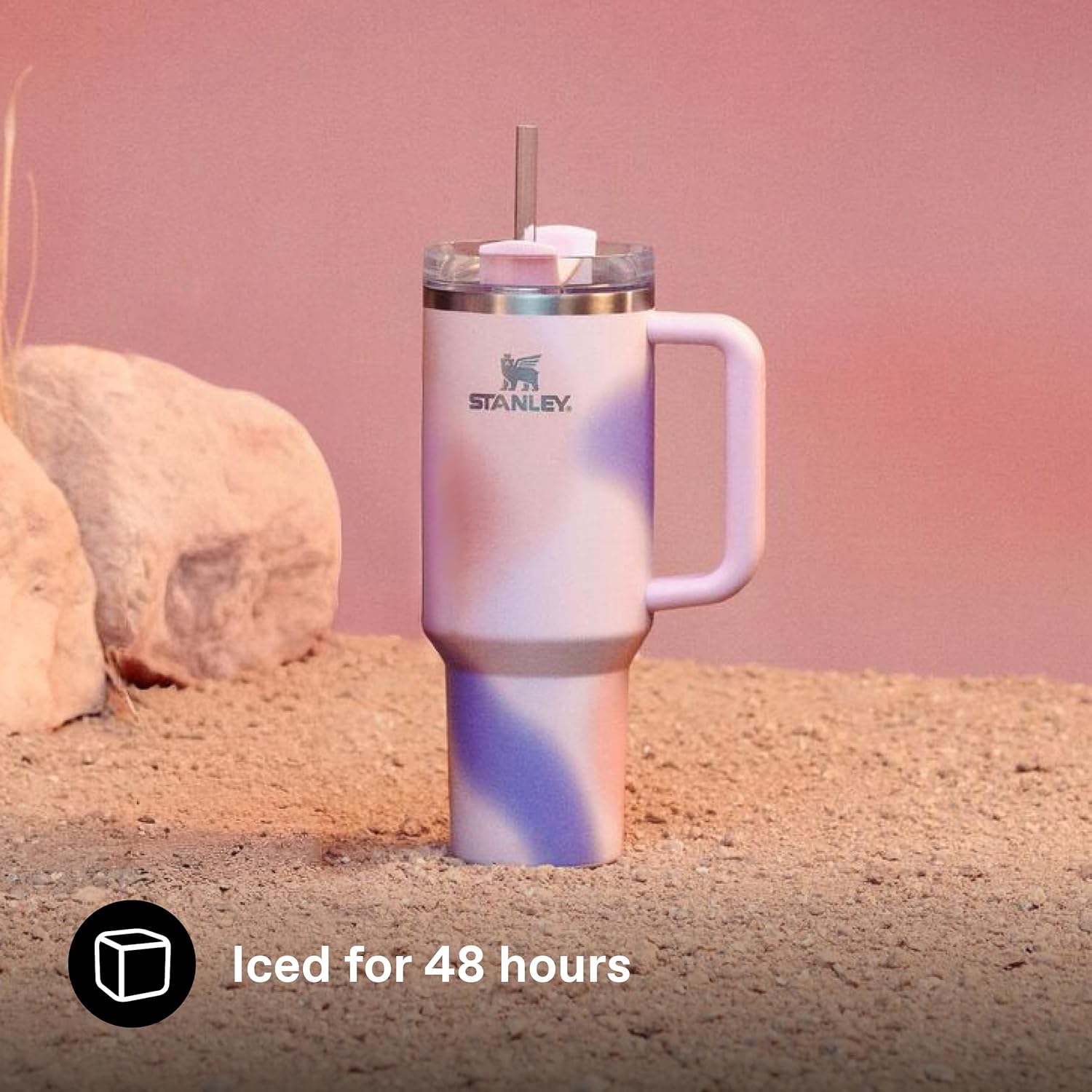 Thumbnail 3 de STANLEY Quencher H2.0 FlowState Tumbler 1.2L in Rose Petal Motion – vacuum insulated cold drinks bottle