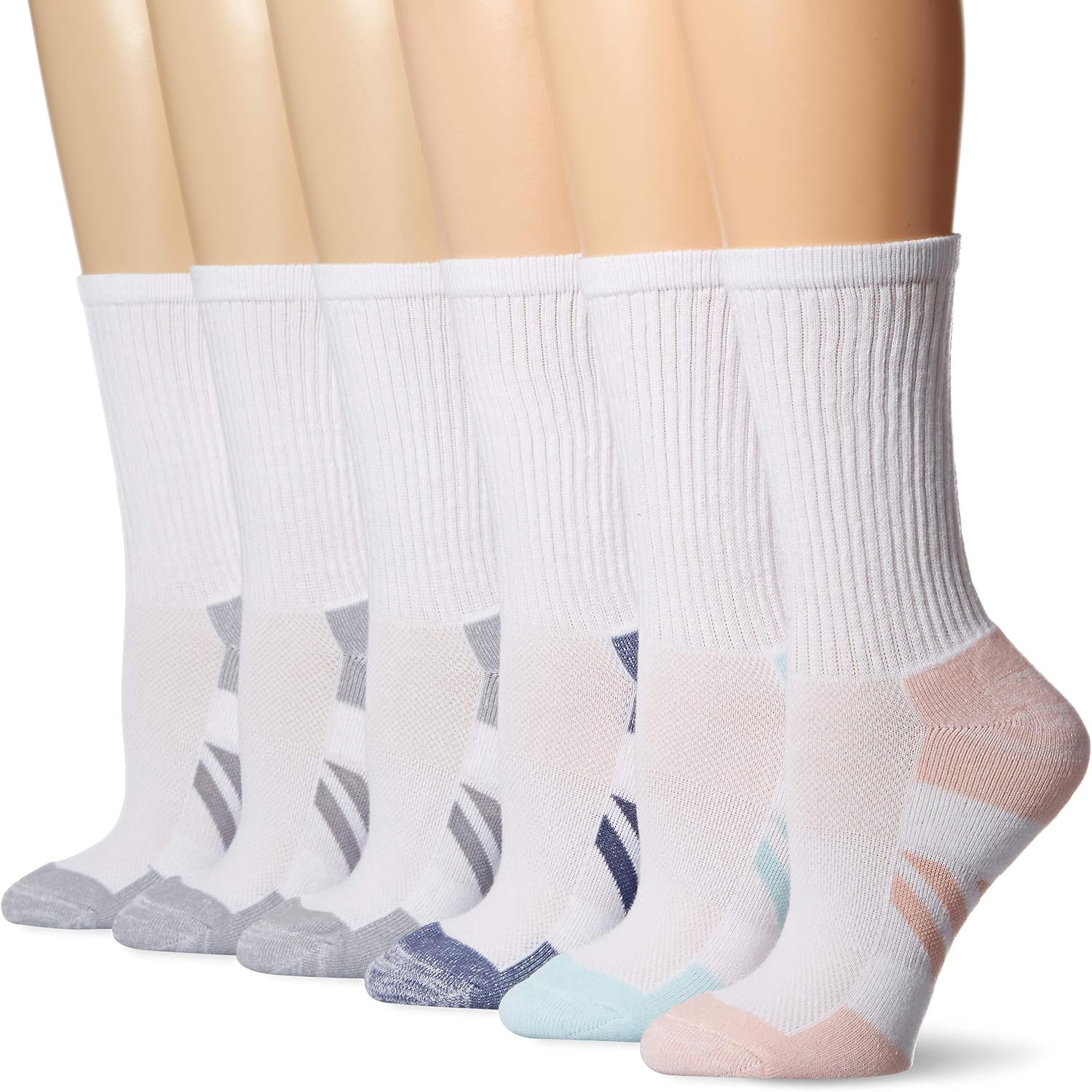 Detalle 2 de Amazon Essentials Calcetines deportivos 6 pares, talla 36-39