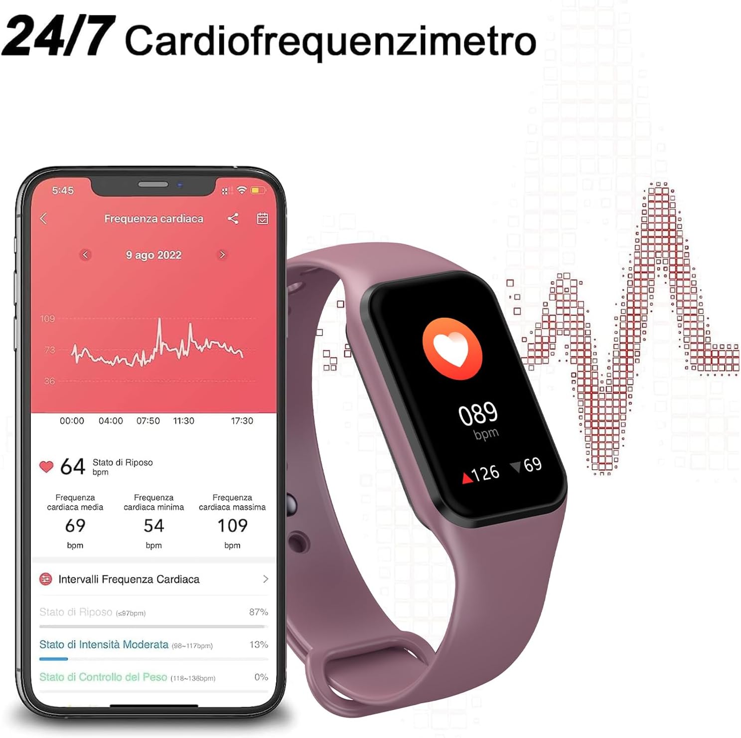 Detalle 2 de Baolubao Smartwatch Donna R1: Orologio Fitness 1,47'' con SpO2, Sonno, Contapassi e Notifiche (2 cinturini)