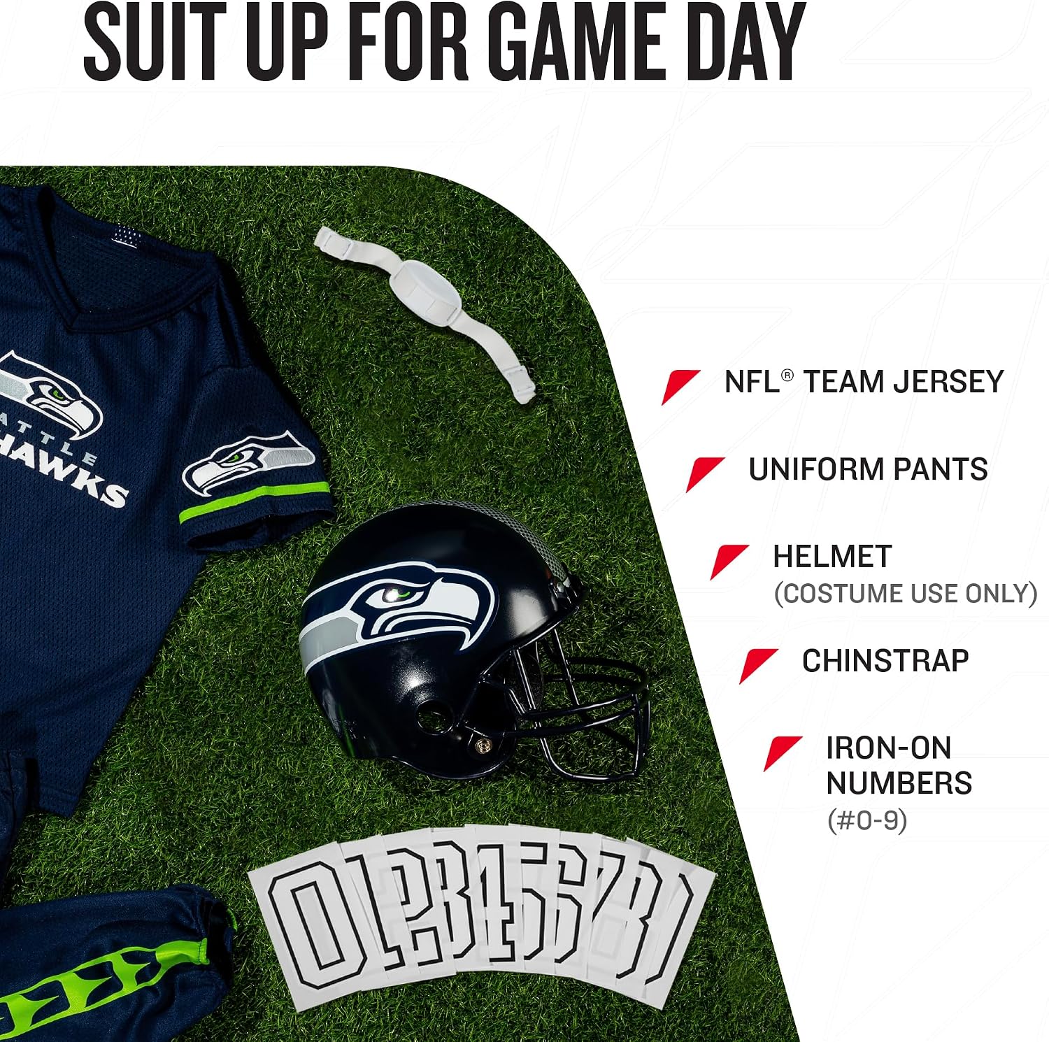 Detalle de Franklin Sports NFL Kids Football Uniform Set (Tampa Bay Buccaneers) for Ages 7–9