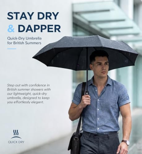 Thumbnail 1 de LILAC Windproof Automatic Umbrella, Strong 7 Ribs Compact Travel Brolly