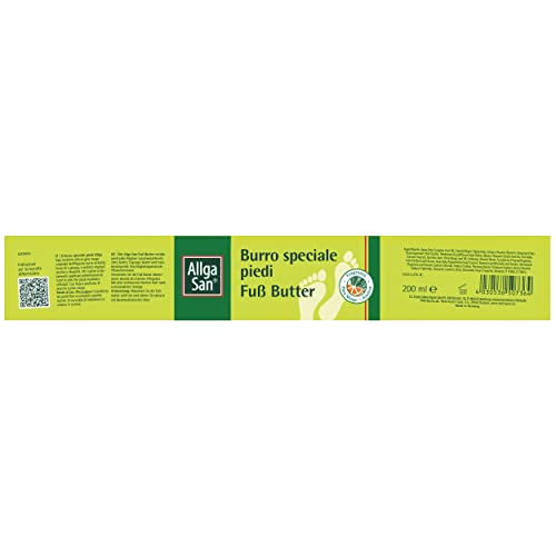 Detalle de Allga San Burro Speciale Piedi 200 ml: crema per piedi secchi e screpolati con burro di karité e cacao