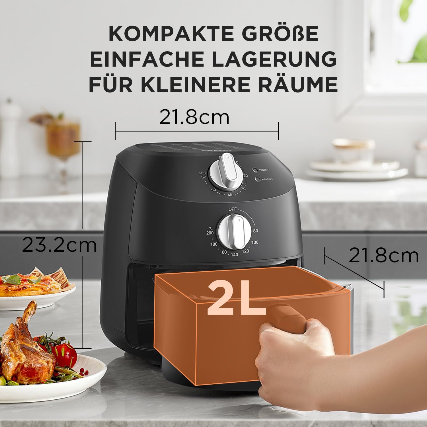 Thumbnail 1 de Midea Heißluftfritteuse 2L, 1150 W Airfryer