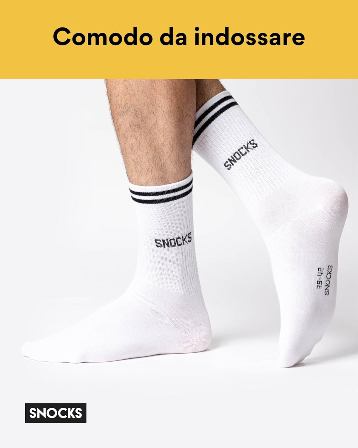 Thumbnail 2 de Snocks 4 paia di calze spugna antiampolla in cotone organico uomo & donna (taglia 35-50)