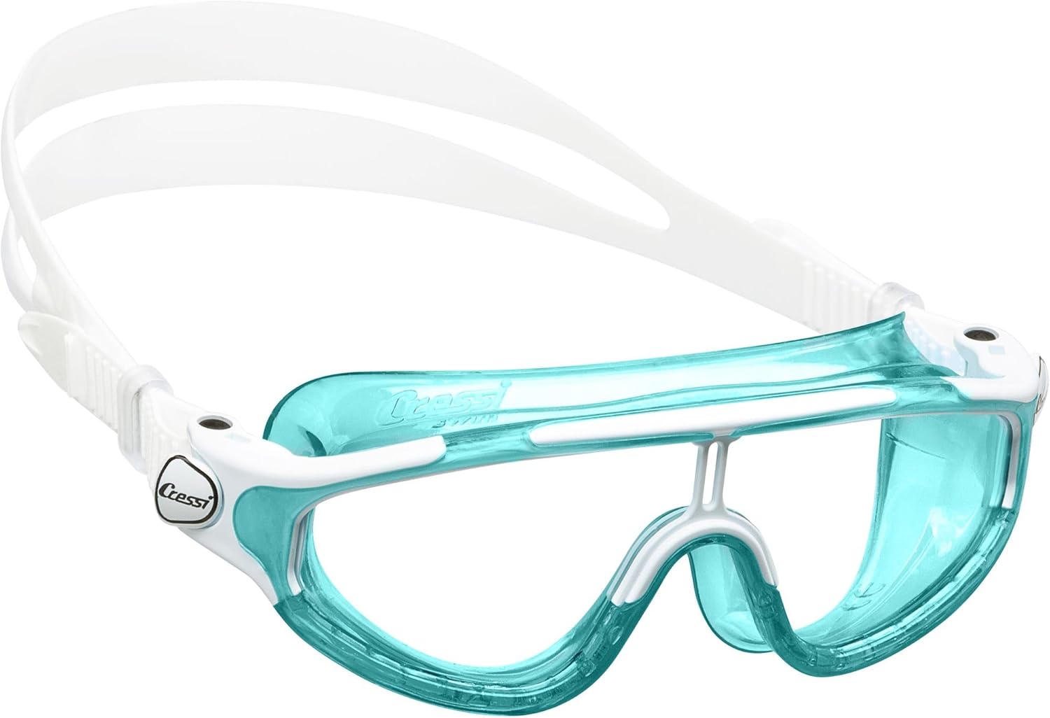 Detalle de Cressi Baloo King Goggles: Occhialini nuoto bambini con lente antiappannante e protezione UV, regolabili 7–15 anni
