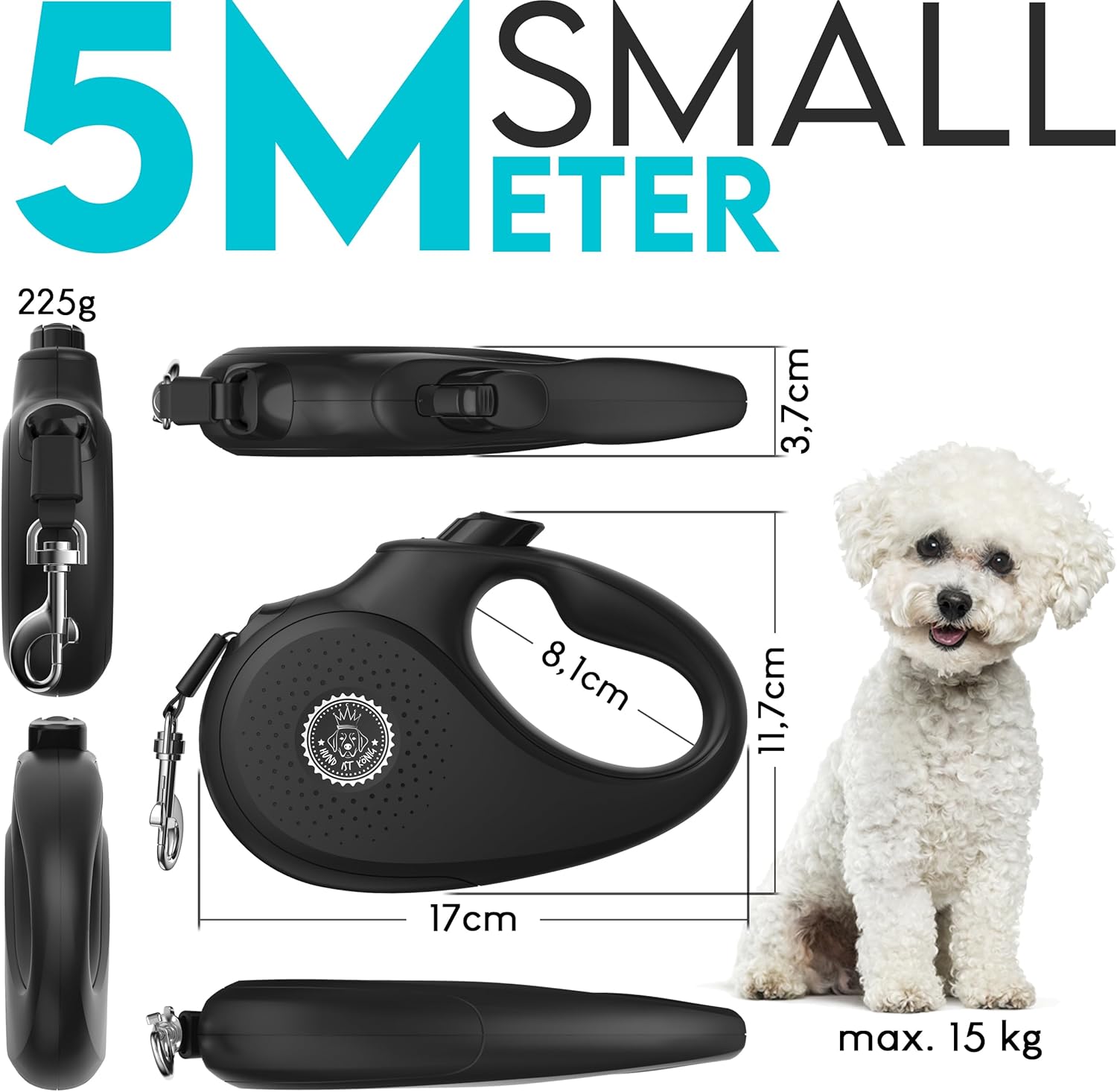 Detalle 2 de HUND IST KÖNIG Rollleine 5 m