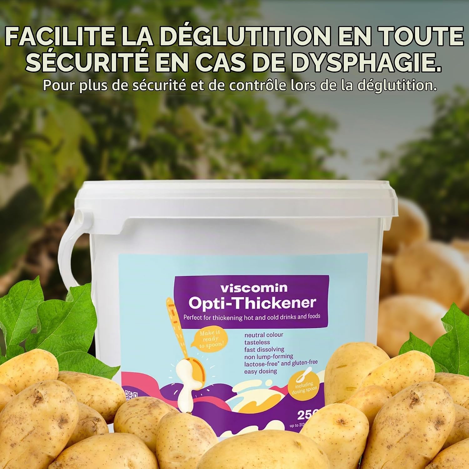 Detalle 1 de RheinNatur Viscomin verdikkingspoeder 2,5 kg voor dranken en voeding